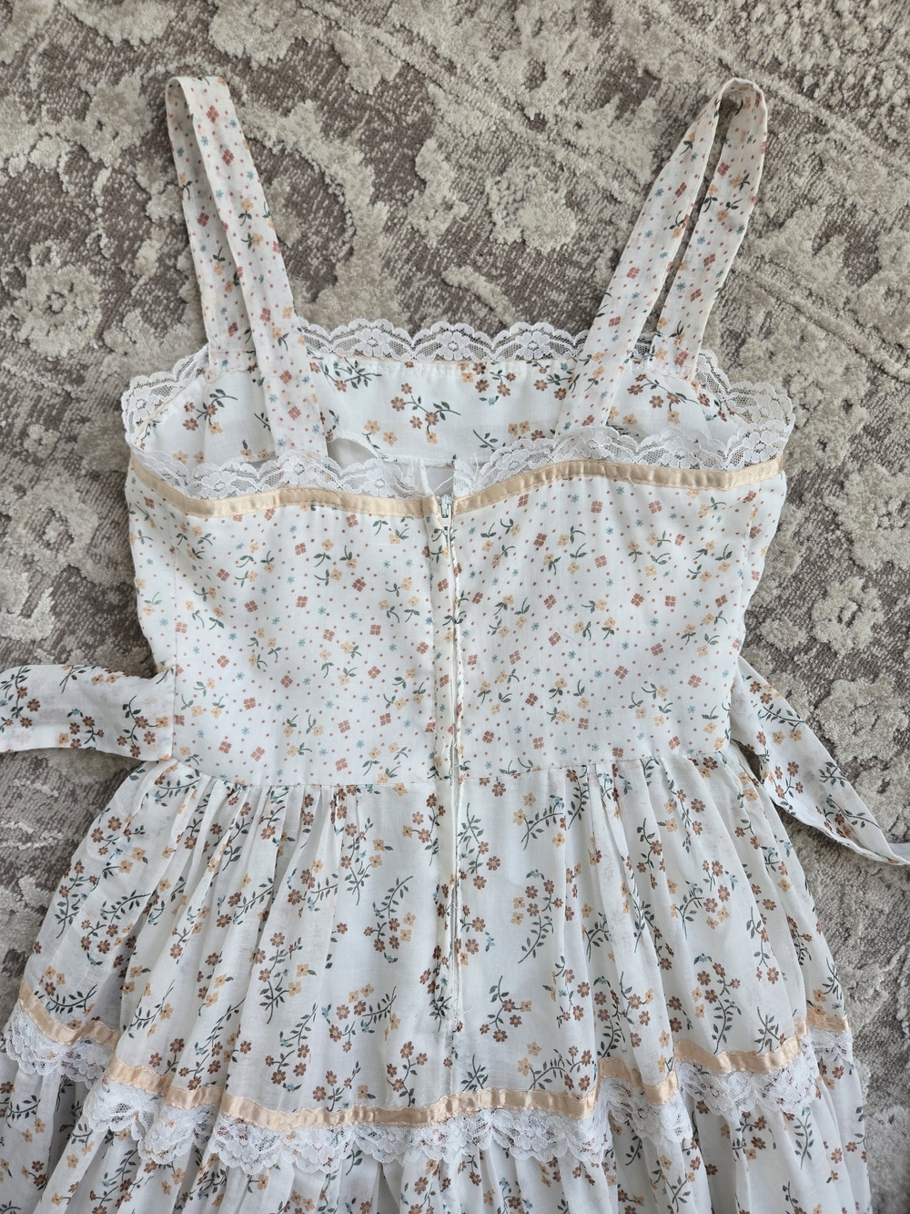 Gold Label Gunne Sax by Jessica San Fransisco Vintage 70s Calico Maxi Dress - Picture 10 of 13